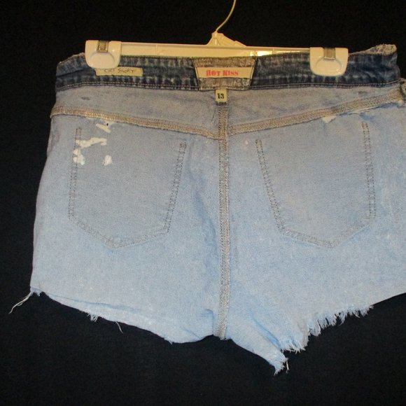 Hot Kiss Distressed Blue Jeans Cut Off Shorts -- Final Price - Picture 8 of 9